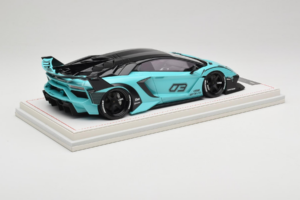 Lamborghini Aventador Liberty Walk LB-Silhouette WORKS GT Evo Mintgroen IVY 1:18 REMC001 Hars — afbeelding 3 van 7