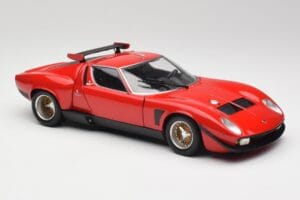 Lamborghini Miura SVR Rood & Zwart Kyosho 1:18 08319R Metaal — afbeelding 6 van 8