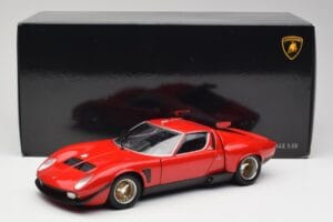 Lamborghini Miura SVR Rood & Zwart Kyosho 1:18 08319R Metaal — afbeelding 8 van 8