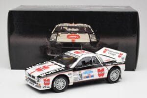Lancia 037 #1 G. Cunico / E. Bartolich Targa Florio Winner 1983 Kyosho 1:18 08302H Metaal — afbeelding 8 van 8