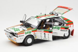 Lancia Delta HF 4WD #1 D. Cerrato Totip Rally Targa Florio 1987 Kyosho 1:18 08960C Metaal — afbeelding 2 van 8