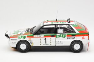 Lancia Delta HF 4WD #1 D. Cerrato Totip Rally Targa Florio 1987 Kyosho 1:18 08960C Metaal — afbeelding 4 van 8