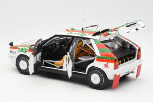 Lancia Delta HF 4WD #1 D. Cerrato Totip Rally Targa Florio 1987 Kyosho 1:18 08960C Metaal — afbeelding 5 van 8