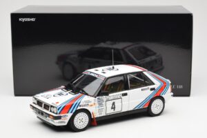 Lancia Delta HF 4WD #4 M. Alen / I. Kivimaki Martini Rally 1000 Lakes 1987 Kyosho 1:18 08960B Metaal — afbeelding 8 van 8