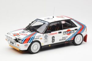 Lancia Delta HF 4WD #6 M. Biasion / T. Siviero Martini Rally Monte Carlo 1987 Kyosho 1:18 08960A Metaal