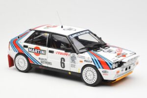Lancia Delta HF 4WD #6 M. Biasion / T. Siviero Martini Rally Monte Carlo 1987 Kyosho 1:18 08960A Metaal — afbeelding 6 van 8