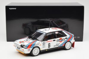 Lancia Delta HF 4WD #6 M. Biasion / T. Siviero Martini Rally Monte Carlo 1987 Kyosho 1:18 08960A Metaal — afbeelding 8 van 8