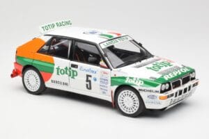 Lancia Delta HF Integrale Evo II Totip #5 A. Aghini / S. Farnocchia Rally Monte Carlo 1993 Kyosho 1:18 08348F Metaal — afbeelding 6 van 8