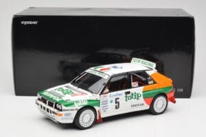 Lancia Delta HF Integrale Evo II Totip #5 A. Aghini / S. Farnocchia Rally Monte Carlo 1993 Kyosho 1:18 08348F Metaal — afbeelding 8 van 8