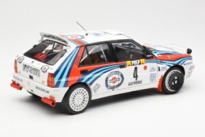 Lancia Delta HF Integrale Evo Martini #4 D. Auriol / B. Occelli Winner Rally Monte Carlo 1992 Kyosho 1:18 08348A Metaal — afbeelding 3 van 8