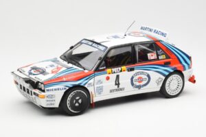 Lancia Delta HF Integrale Evo Martini #4 D. Auriol / B. Occelli Winner Rally Monte Carlo 1992 Kyosho 1:18 08348A Metaal