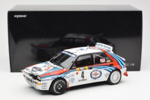 Lancia Delta HF Integrale Evo Martini #4 D. Auriol / B. Occelli Winner Rally Monte Carlo 1992 Kyosho 1:18 08348A Metaal — afbeelding 8 van 8