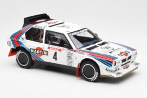 Lancia Delta S4 Martini #4 H. Toivonen / S. Cresto Rally Tour de Corse 1986 AUTOart 1:18 88620 Metaal — afbeelding 6 van 8