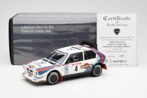 Lancia Delta S4 Martini #4 H. Toivonen / S. Cresto Rally Tour de Corse 1986 AUTOart 1:18 88620 Metaal — afbeelding 8 van 8