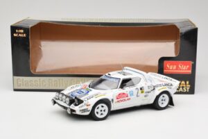 Lancia Stratos HF #2 Jolly Club A. Fassina / M. Mannini Rally Sanremo 1979 Sun Star 1:18 4510 Metaal — afbeelding 6 van 6