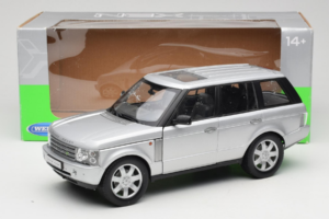 Land Rover Range Rover L322 Zilver Welly 1:18 12536W Metaal — afbeelding 8 van 8