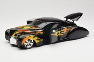 Lincoln Zephyr Scrape Custom Zwart met Vlammen Hot Wheels 1:18 57319 Metaal — afbeelding 2 van 8