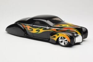 Lincoln Zephyr Scrape Custom Zwart met Vlammen Hot Wheels 1:18 57319 Metaal — afbeelding 6 van 8
