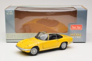 Lotus Elan S3 Cabriolet Geel Sun Star 1:18 4052 Metaal — afbeelding 6 van 6