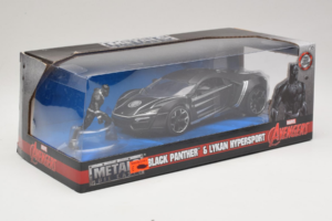 Lykan HyperSport Black Panther Met Figuur Metals Diecast 1:24 99723 Metaal — afbeelding 2 van 3