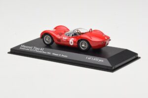 Maserati Tipo 61 #6 R. Penske SCCA National Race Meadowdale 1961 Minichamps 1:43 400611206 Metaal — afbeelding 3 van 4