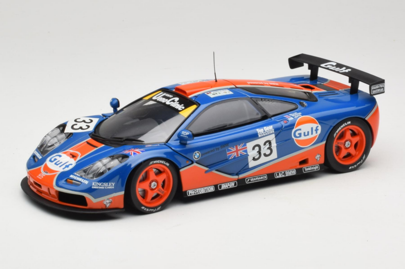 McLaren F1 GTR Gulf #33 R. Bellm / M. Weaver / J-J. Lehto 24 Hours of Le Mans 1996 UT Models 1:18 530161833 Metaal
