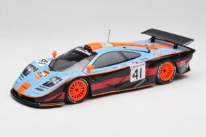 McLaren F1 GTR Gulf #41 P. Gounon / S. Oloffson 24 Hours of Le Mans 1997 Minichamps 1:18 530133741 Metaal