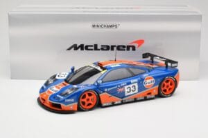 McLaren F1 GTR Gulf Racing #33 S. Bellm / A. Weaver / J. Lehto 24 Hours of Le Mans 1996 Minichamps 1:18 530133633 Metaal — afbeelding 8 van 8