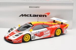 McLaren F1 GTR Gulf Team Davidoff #40 D. O'Rourke / G. Sugden / J. Auberlein 24 Hours of Le Mans 1998 Minichamps 1:18 5301338 — afbeelding 8 van 8