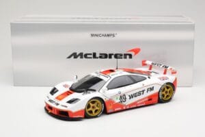 McLaren F1 GTR West Competition #49 J. Nielsen / J. Mass / T. Bscher 24 Hours of Le Mans 1995 Minichamps 1:18 530133549 Metaa — afbeelding 8 van 8