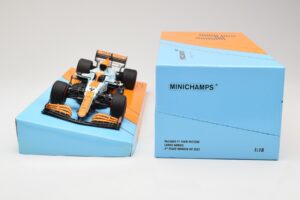 McLaren MCL35M #4 L. Norris 3rd Place Monaco GP 2021 Minichamps 1:18 533212402 Metaal — afbeelding 6 van 6