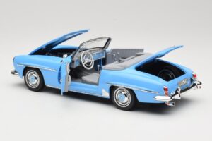 Mercedes 190 SL W121 Lichtblauw Norev 1:18 183400 Metaal — afbeelding 5 van 8
