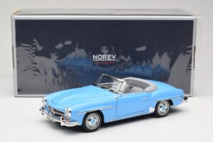 Mercedes 190 SL W121 Lichtblauw Norev 1:18 183400 Metaal — afbeelding 8 van 8