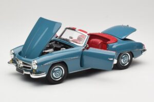 Mercedes 190 SL W121 Blauw Minichamps 1:18 103037033 Metaal — afbeelding 2 van 8