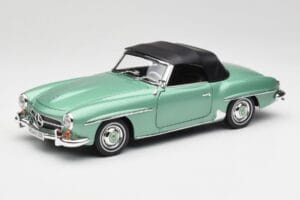 Mercedes 190 SL W121 Lichtgroen Metallic Norev 1:18 183401 Metaal — afbeelding 3 van 9