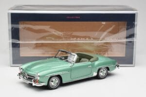 Mercedes 190 SL W121 Lichtgroen Metallic Norev 1:18 183401 Metaal — afbeelding 9 van 9