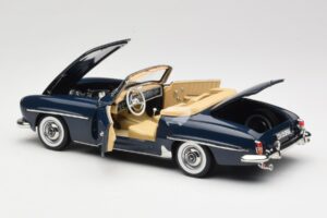 Mercedes 190 SL W121 Middle Blue Norev 1:18 183403 Metaal — afbeelding 5 van 8