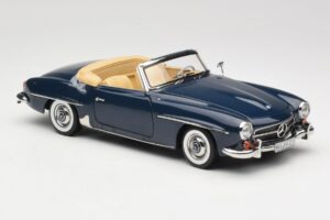 Mercedes 190 SL W121 Middle Blue Norev 1:18 183403 Metaal — afbeelding 6 van 8