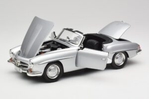 Mercedes 190 SL W121 Zilver Grijs Minichamps 1:18 100037031 Metaal — afbeelding 2 van 8