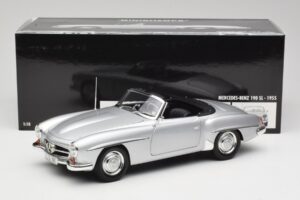 Mercedes 190 SL W121 Zilver Grijs Minichamps 1:18 100037031 Metaal — afbeelding 8 van 8