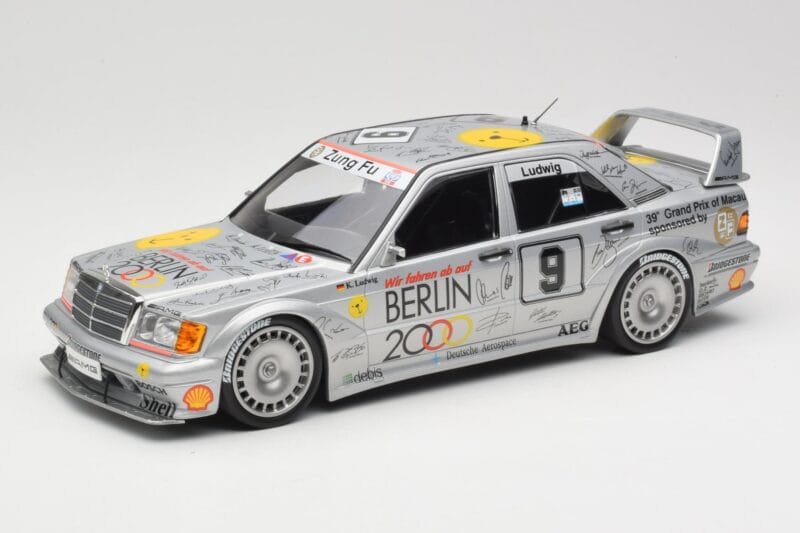 Mercedes 190E 2.5-16 EVO II W201 #9 Zung Fu K. Ludwig Guia Race Macau 1992 Minichamps 1:18 155923609 Metaal