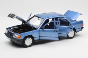 Mercedes 190E W201 Diamond Blauw Dealer Editie Norev 1:18 B66040661 Metaal — afbeelding 2 van 8