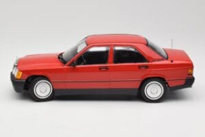 Mercedes 190E W201 Rood Minichamps 1:18 155037000 Metaal — afbeelding 3 van 6