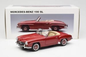 Mercedes 190SL W198 Rood AUTOart 1:18 76116 Metaal — afbeelding 8 van 8