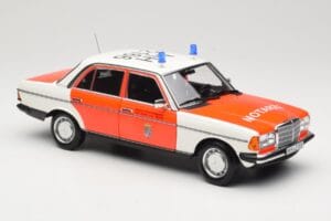 Mercedes 200 W123 Ambulance Wit Norev 1:18 183834 Metaal — afbeelding 4 van 8