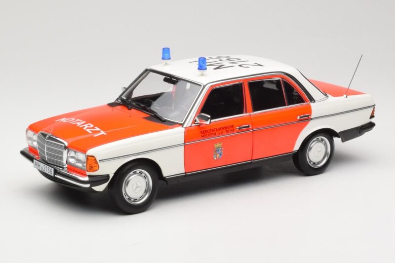 Mercedes 200 W123 Ambulance Wit Norev 1:18 183834 Metaal