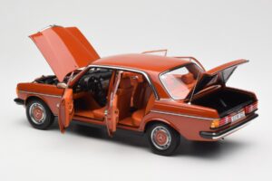 Mercedes 200 W123 English Rood Dealer Editie Norev 1:18 B66040653 Metaal — afbeelding 5 van 8