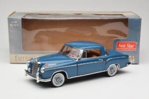 Mercedes 220 SE W128 Blauw Sun Star 1:18 3561 Metaal — afbeelding 8 van 8