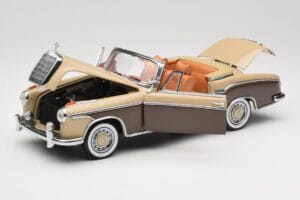 Mercedes 220 SE W128 Cabriolet Brons Rood Sun Star 1:18 3572 Metaal — afbeelding 2 van 8