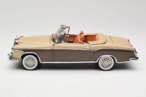Mercedes 220 SE W128 Cabriolet Brons Rood Sun Star 1:18 3572 Metaal — afbeelding 4 van 8